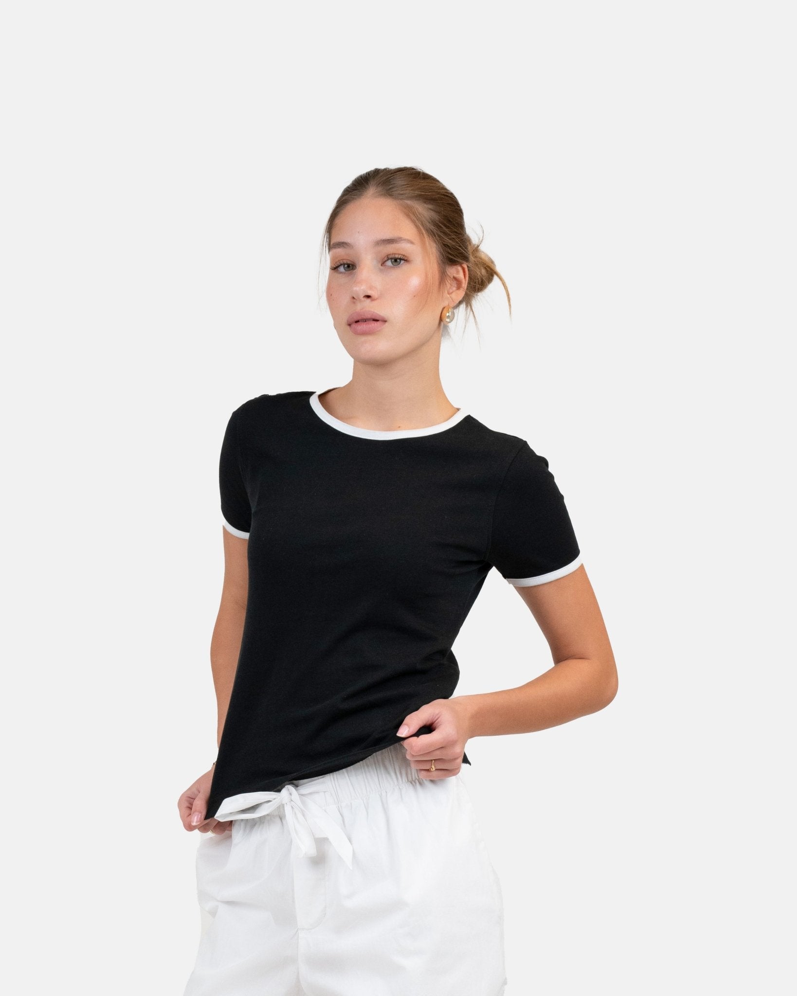 Contrast Baby Tee Sort | Skagen - clothing.dk